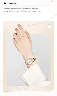 CURREN New Watch Women Fashion Casual Stainless Steel Watches Simple Ladies Round Dial Quartz Wristwatches Clock Reloj Mujer