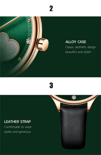 CURREN 9077 Ultra-thin Quartz Watch for Ladies, Waterproof Minimalist Small Dial Round Wristwatch