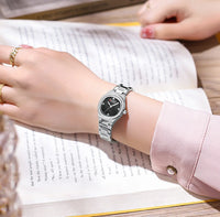 CURREN Luxury Brand Simple Style Quartz Watch for Women NEW Dress Ladies Wristwatches with Rhinestones
