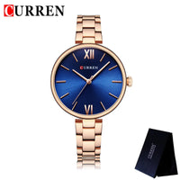 CURREN Fashion Women Watches Top Brand Luxury Lady Girl Wristwatch Rose Gold Stainless Steel Bracelet Classic Female Clock 9017