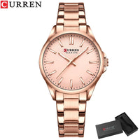 CURREN Simple Women Bracelet Luminous Quartz Watches For Ladies Sports Round Waterproof Business Wristwatch Relogio Feminino