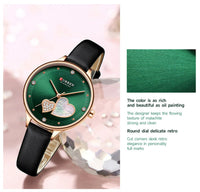 CURREN 9077 Ultra-thin Quartz Watch for Ladies, Waterproof Minimalist Small Dial Round Wristwatch