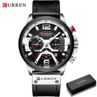 CURREN 8329 Casual Sport Watches for Men Top Brand Luxury Military Leather Wrist Watch Man Clock Fashion Chronograph Wristwatch