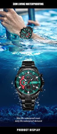 CURREN 8402 Men's Stainless Steel Watch Creative Fashion Luminous Dial with Chronograph Leisure Luxury Men's Watch Reloj Hombre