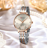 CURREN 9068 Fashion Women Watches Stainless Steel strap Ultra Thin Quartz Watch Woman Romantic Clock Women Watches Montre Femme