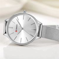 CURREN Fashion Women Watch Top Brand Luxury Ladies Girl Wristwatch Silver Stainless Steel Bracelet Classic Female Clock 9024