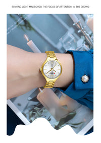 CURREN Luxury Top Brand Women's Watches Elegant Fashion Gold Watch for Women Original Simple Quartz Waterproof Wristwatch Ladies