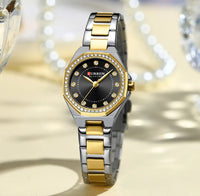 CURREN Original Quartz Watch for Women Fashion Elegant Ladies Watches Stainless Steel Waterproof Wristwatch