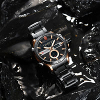 CURREN Sport Men Watch Top Brand Luxury Military Business Male Clock Gold Stainless Steel Quartz Digital Man Wristwatch 8384