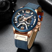 CURREN 8329 Casual Sport Watches for Men Top Brand Luxury Military Leather Wrist Watch Man Clock Fashion Chronograph Wristwatch