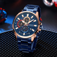 CURREN Men's Exquisite Sports Multifunction Watch New Luxury Stainless Steel Quartz Watch with Luminous Hand Clock часы мужские