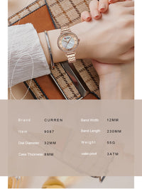Women Watches New Curren Rose gold Silver Ladies Bracelet Watch womens quartz dress wristwatch feminino reloj mujer kol saati