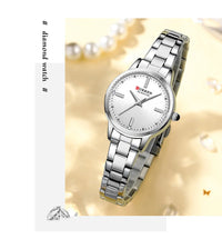 CURREN-Women's Simple Dial Wristwatch, Elegant and Charming Bracelet Quart Watches for Lady, Fashion Brand
