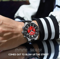CURREN 8489 New Mens Watches Waterproof Sports Watch Silicone Strap Chronograph Quartz Wristwatch Relogios Masculino+BOX