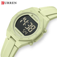 CURREN Woman Fashion Watches Fashion Sports Watch Silicone Strap 3ATM Waterproof Time Display Women's LED Digital Watch Gift