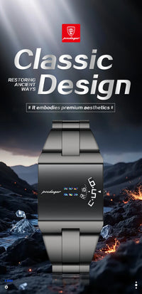POEDAGAR Fashion Luxury Man Watch Waterproof Watch For Men Casual Stainless Steel Sports Military Men's Quartz Watches Reloj+Box