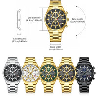 CURREN Men's Chronograph Watch Sport Wristwatch for Men Fashion Design Dial with Date Stainless Steel Band Relogio Masculino