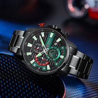 CURREN Men's Exquisite Sports Multifunction Watch New Luxury Stainless Steel Quartz Watch with Luminous Hand Clock часы мужские