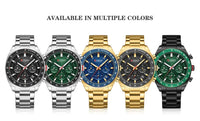 CURREN High Quality Men's Luxury  Fashion Quartz Watch Men Round Business Student Sport Waterproof Glow Clock