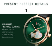 CURREN 9077 Ultra-thin Quartz Watch for Ladies, Waterproof Minimalist Small Dial Round Wristwatch