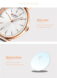 CURREN 9081 Exquisite Women's Quartz Watch Round Silver Gold Clock Simple Fashion Casual Women's Luxury Watch Relojes De Mujer