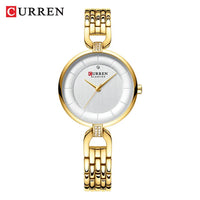 CURREN 9052 Women Watch Brand Fashion Casual Ladies Quartz Wristwatch Rose Gold Stainless Steel Mesh Dress Clock For Girl
