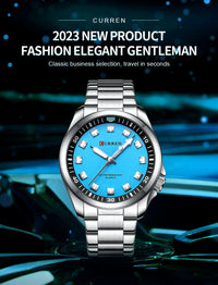 CURREN 8451 Fashion Men Watch Top Brand Luxury Waterproof Sport Mens Watches Stainless steel Automatic Date Military Wristwatch