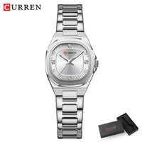 CURREN Jam Tangan Perempuan Original Waterproof Quartz Stainless Steel Minimalis Green Watch Women 9104