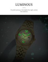 CURREN Women's Watch Analog Quartz Waterproof Ladies Wrist Watches with Date Dainty Fashion Luxury Stainless Steel Watch