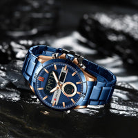 CURREN Sport Men Watch Top Brand Luxury Military Business Male Clock Gold Stainless Steel Quartz Digital Man Wristwatch 8384