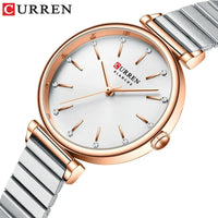 CURREN 9081 Exquisite Women's Quartz Watch Round Silver Gold Clock Simple Fashion Casual Women's Luxury Watch Relojes De Mujer