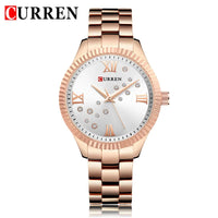 CURREN New Fashion Women Watches Top Brand Luxury Lady Girl Wristwatch Black Stainless Steel Bracelet Female Clock Gift 9009
