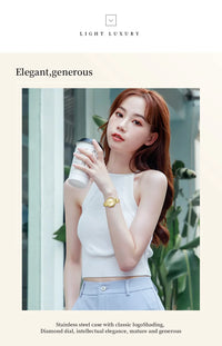 CURREN Ladies Light Luxury Watch Brand Jewelry Bracelet Watch Fashionable Girls Elegant Waterproof Quartz Watch