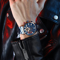 CURREN Men's Exquisite Sports Multifunction Watch New Luxury Stainless Steel Quartz Watch with Luminous Hand Clock часы мужские