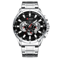 CURREN Luxury Brand Casual Chronograph Wristwatches for Mens Stainless Steel Quartz Watch Male Creative Clock