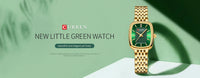 CURRN 9093 Women's Quartz Watch Fashion Leisure Diamond Simple Gold Silvery Steel Strip Wristwatch for Ladies Gift Clock