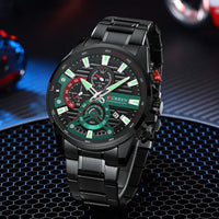 CURREN 8415 Men Luminous Watch Reloj Hombre Simple Multifunctional Quartz Watch Sport Stainless Steel Strap Business Waterproof