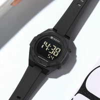 CURREN Woman Fashion Watches Fashion Sports Watch Silicone Strap 3ATM Waterproof Time Display Women's LED Digital Watch Gift