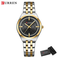 CURREN Luxury Women Watches Fashion Casual FemaleLadies Stainless Steel Quartz Wristwatches Life Waterproof Girlfriend Gift