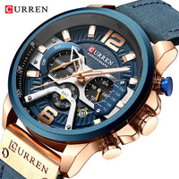 CURREN 8329 Casual Sport Watches for Men Top Brand Luxury Military Leather Wrist Watch Man Clock Fashion Chronograph Wristwatch