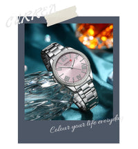 CURREN Brand New Charming Rose Ladies Watch Luminous Hands Stainless Steel Strap Clock Thin Quartz Ladies Watch relogio feminino