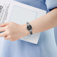 BERNY Women's watches Luxury Elegant Ceramics Quartz Ladies Wristwatch Small Dial Stainless Steel Casual Simple Dress Watch