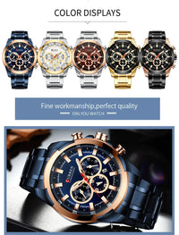 CURREN Quartz Watch for Men Top Brand Luxury Fashion Business Watches Steel Waterproof Man Sport Wristwatch Relogio Masculino