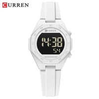 CURREN Woman Fashion Watches Fashion Sports Watch Silicone Strap 3ATM Waterproof Time Display Women's LED Digital Watch Gift