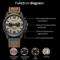 CURREN 8314 Watch For Men Top Brand Luxury Leather Quartz Men Watches Date Business Sport Male Wristwatch Clock Montre Homme