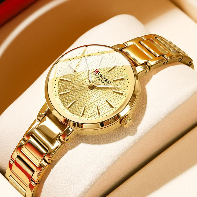 CURREN Watch Women New Fashion Luxury Stainless Steel Wristwatch Bracelet Simple  Waterproof Luminous Ladies Watches