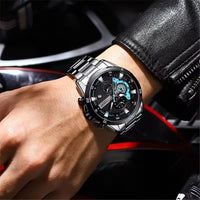 CURREN 8402 Men's Stainless Steel Watch Creative Fashion Luminous Dial with Chronograph Leisure Luxury Men's Watch Reloj Hombre