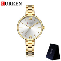 CURREN Fashion Women Watches Top Brand Luxury Lady Girl Wristwatch Rose Gold Stainless Steel Bracelet Classic Female Clock 9017