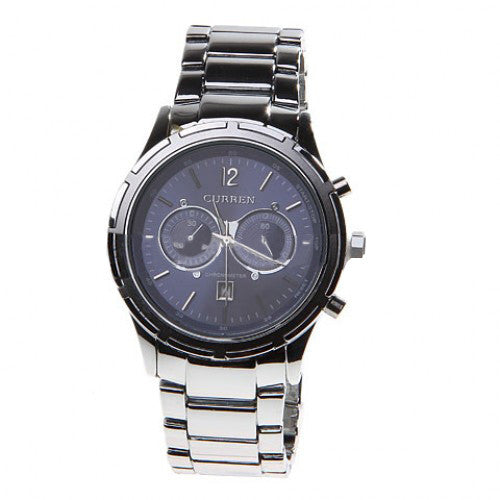 Curren Men's Stainless Steel Watch and Dual Chronograph (Blue 5cm Dial) - CUR068
