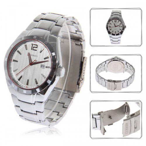 Curren3sさま専用 最安値挑戦】 CURREN Men Square Watch Luminous Quartz Steel